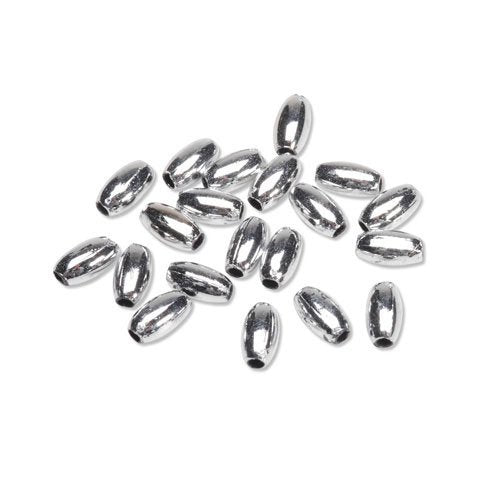 Bulk Buy: Darice DIY Crafts Loose Pearl Beads Silver Plated Oval 3 x 6mm (3-Pack) 1118-94