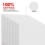 YRYM HT Painting Canvas Panels - 12 Pack 8 x 10 Inch Triple Primed 100% Cotton Canvas Boards for Painting, Oil, Acrylic, Watercolor, Acid-Free for Artists, Painters, Kids, Students