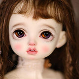 HMANE BJD Dolls Eyes, 16mm Glass Eyeball for BJD Dolls - Amber (No Doll)