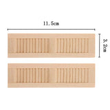 Set of 2pcs Handmade 1/12 Dollhouse Wooden Shutters DIY Window Furniture Accessories