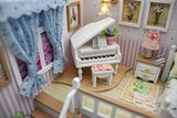 La Petite Maison DIY Miniature Dollhouse Kit with Furniture, DIY Dollhouse with LED Lights, Music, and Dust Covers for Girls and Adults, Eco Friendly 1:24 Scale (Because of You)
