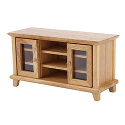 Xinapy 1:12 Dollhouse TV Cabinet Miniature Mini Wooden Furniture Decor Model Children Gift White