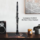 Aileen Lexington CL3041N Bb Flat 17 Key Clarinet with Mouthpiece, Hard Case, Cork Grease, Gloves and Other Kit