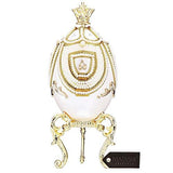 Matashi Faberge Egg Music Box | Elegant Table Top Ornament w/Brilliant Crystals | Home, Living Room, Bedroom Décor (Faberge Egg, Fur Elise)
