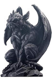 JORAE Winged Gargoyle Statue Outdoor Decor Sitting Guardian Sculpture Halloween Figurines, 9 Inch, Polyresin