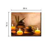 Aromatic Candles and Zen Stones Canvas Wall Art-Inner Framed Oil Paintings Printed on Canvas Modern Artwork for Home Decorations and Easy to Hang for Living Room Bedroom-Wall Art gift