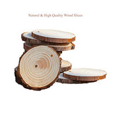 Wood Slices,GSLL Wood Slice Ornaments, Natural Wood Slices 2.4"-3.3" Thickness 0.3" Wooden Ornaments Unfinished Predrilled with Hole Wooden Circles Great for Arts and Crafts (50)