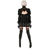 miccostumes Women's No 2 Type B Cosplay Costume Leotard Skirt with Hairband Leggings (1X/2X) Black