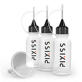 White and Black Alcohol Ink for Resin - Alcohol Ink Black Onyx and White Snow Colors 4-Ounce for Epoxy Resin, Tumblers, Resin Art, Alcohol Ink Paper, 3 Pixiss Needle Tip Applicator Bottles and Funnel