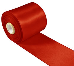 Red Ribbon for Crafs - Hipgirl 3" Double Face Satin Fabric Ribbon For Gift Package
