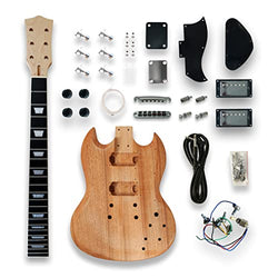 BexGears DIY Electric Guitar Kits Mapel Neck okoume wood Body