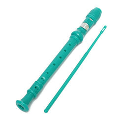 KINGSO 8-Hole Soprano Descant Recorder With Cleaning Rod + Case Bag Music Instrument (Green)