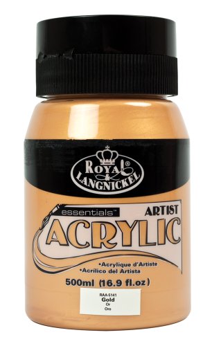 Royal & Langnickel Essentials Acrylic Jar Paint, 500ml, Gold