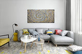 Tiancheng art, 24x48 Inch Modern Hand painted Oil Paintings Abstract Wall art Canvas for Living room Dining room Decor Acrylic textured Home Decorations