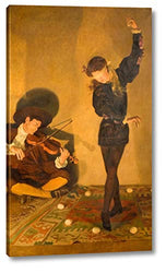 Egg Dance by John Collier - 6" x 10" Gallery Wrap Giclee Canvas Print - Ready to Hang