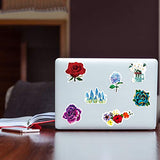 Flower Stickers|50-Pack | Cute,Waterproof,Aesthetic,Trendy Stickers for Teens,Girls,Perfect for Laptop,Hydro Flask,Phone,Skateboard,Travel| Extra Durable Vinyl (Flower Stickers)