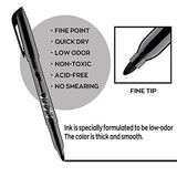 Permanent Markers with Fine Tip, Liqinkol Bulk Pack of 96 with Black, Works on Plastic,Wood,Stone,Metal and Glass for Doodling, Coloring as Office, School Supplies …