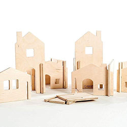 Modular Wood House Walls Building Toy