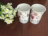 Lightahead Elegant Bone China Two Mugs set in Blue bird design 11.2 oz each cup in attractive