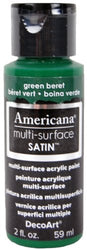 DecoArt Americana Multi-Surface Satin Acrylics Paint, 2-Ounce, Green Beret