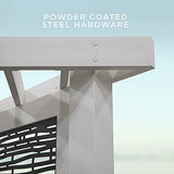 Backyard Discovery Ridgedale Modern Steel Cabana Pergola with Conversation Seating in Terra Cotta