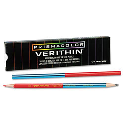 Verithin Double-Ended Colored Pencils, Blue/Red, Dozen