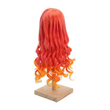 1/3. BJD SD with 9-10 Inch Doll Wig High Temperature Synthetic Soft Loose Fiber Long Curly Wavy Ombre Reddish Orange to Yellow Hair Wig BJD Doll Wigs for 1/3 1/4 1/6 1/8 BJD SD Doll(HT8DTHTY2D)