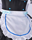 Cosplay.fm Women‘s Vanilla Cosplay Costume Maid Lolita Dress with Apron Petticoat Cat Ears Tail (S, Black/White)