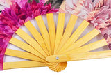 Amajiji Large Folding Fan, Chinease/Japanese Bamboo and Nylon-Cloth Folding Hand Fan, Hand