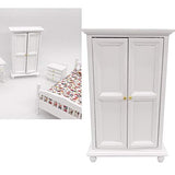 1PC Miniature Dollhouse Furniture 1:12 Dollhouse Wooden Wardrobe for Living Room Bed Room Dollhouse Decoration