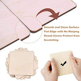 WLIANG 30 Pcs Unfinished Wood Pieces, Natural Blank 6 X 6 Inch Wood Squares, Wooden Square Cutouts Tiles for DIY Crafts Painting, Coasters Engraving, Scrabble, Home Decorations