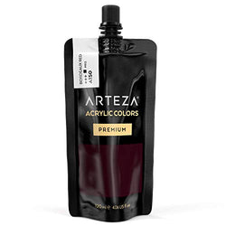 ARTEZA Acrylic Paint Bordeaux Red Color (120 ml Pouch, Tube), Rich Pigment, Non Fading, Non Toxic, Single Color Paint for Artists, Hobby Painters & Kids