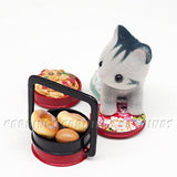 Odoria 1:12 Miniature 3-Tier Picnic Lunch Japanese Bento Box Dollhouse Kitchen Food Accessories