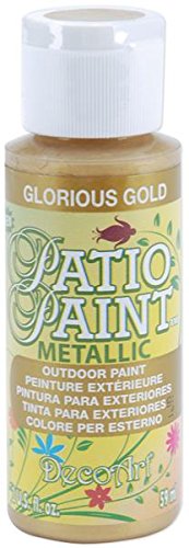 DecoArt Patio Paint 2-Ounce Glorious Gold Metallic Acrylic Paint