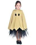 Coskidz Children's Mimikyu Cosplay Costume Hoodie with Ears Tail Skirt Halloween (Khaki)