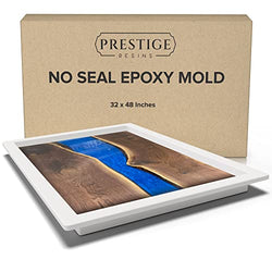 Epoxy Molds – Leak Proof Reusable Epoxy Resin Molds – Made from Thick HDPE, Easy to Demold No Mold Release Agent Needed – Made for Charcuterie Board Epoxy River Pour (32 x 48 Inches)