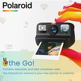 Polaroid GO Instant Mini Camera Black + Polaroid GO Color Film – Double Pack + Album + Strap