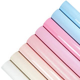8 Pieces/Set 8x12 Inch (21cm x 30cm) A4 Bundle Leather Sheets Mixed Candy Color Series Patent Metallic Litchi Skin Texture Faux Leather Fabric for Bow Earring Making