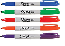 Sharpie Permanent Markers, Fine Point, Black Ink (4-Pack) (5)