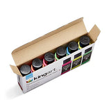 KINGART Studio Acrylic Craft Paint, Fluorescent 6 Piece