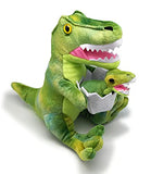 T-Rex Dinosaur with Baby T-Rex and Egg, 12in Plush