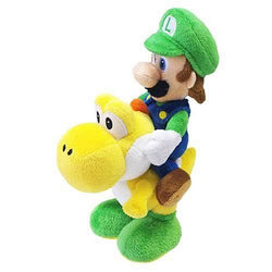 Nintendo Official Super Mario Luigi Riding Yoshi Plush, 8"