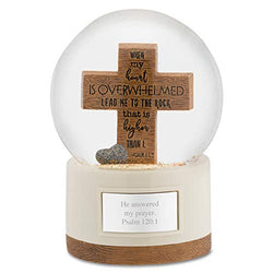 Things Remembered Personalized Wood Cross Snow Globe with Engraving Included