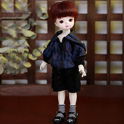 HGFDSA 10.7 Inch 1/6 BJD Doll Full Set 27.3 cm Jointed Dolls + Wig + Clothes + Pants + Makeup + Shoes + Accessories Exquisite Fashion Female Doll