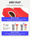 Donner Kids Guitar 3 String Mini Acoustic Guitar for Beginner, free Lessons & APP, Stuner, Picks and other Accessories, Gift for Children, Tri-pop Series - Red