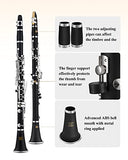 Eastar ECL-400 B Flat Clarinet, Professional Clarinet for Intermediate, Ebonite Bb Clarinet Bundle with Stand