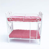 guohanfsh Doll House Mini Bunk Bed Miniature Children's Bedroom Accessories,1/12 Scale