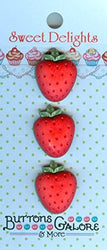Sweet Delights Buttons-Strawberries