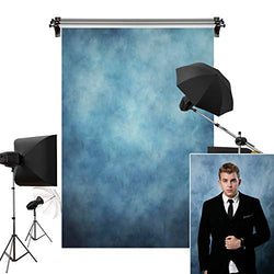 Kate 5x7ft/1.5m(W) x2.2m(H) Blue Headshot Background Blue Texture Portrait Photography Microfiber Backdrop Photo Studio Props