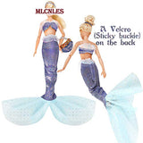 Doll Mermaid Tails Doll Clothes for 11.5 Inch Dolls - Barbi Mermaid Doll Dresses Girl Gift - Girls Mermaid Accessories Outfit Doll Clothes Swimsuits Include 6 Bags 10 Shoes 6 Crown for 11.5 inch Dolls